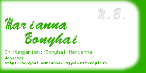 marianna bonyhai business card